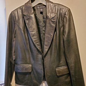Leather coat
